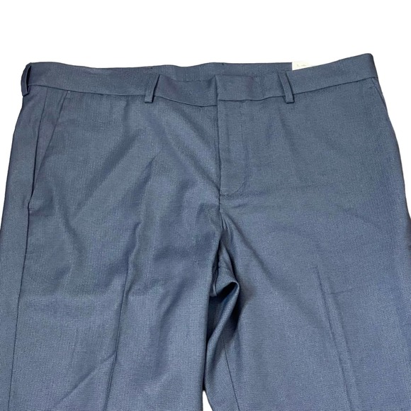 Perry Ellis‎ Dress Pants Size 38X30 (Tag 36X30) Slim Fit Blue Easy Care Stretch - Picture 2 of 7
